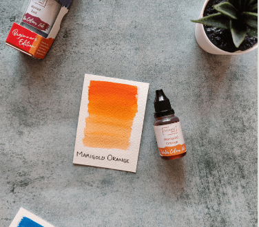 Watercolor Ink- Marigold Orange 20ml