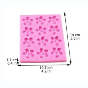 Flower Mould (12 Cavity) | Flower Fondant Mould,Plum Cherry Blossom Cake Decoration, Candle Decoration, Scented Wax Moulds Handcrafted Silicone Candle Mould Decorated Resin Gypsum Clay Craft Silicone Moulds