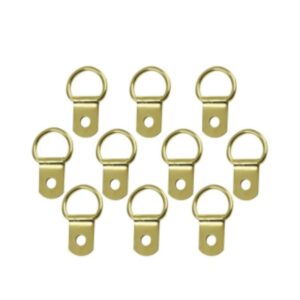 Metal Single Hole D-Ring Hooks 10pcs in a pack 10mm