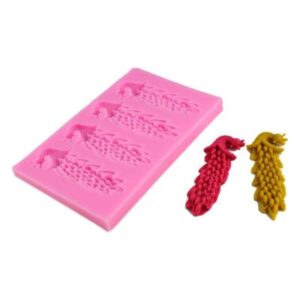 Peacock Shape Silicone Mold - 4 Peacock Shape Cake Decorated Mold - 4 Peacock Shaped Chocolate Mold - 1PC