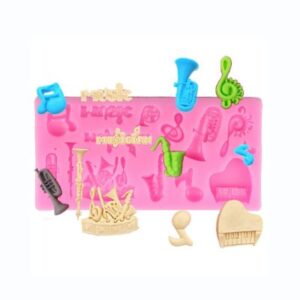 Mini Musical Instruments Silicone Molds for DIY Cake Fondant Biscuit Cookies Sugar Pudding Chocolate Hard Candies Dessert Decor