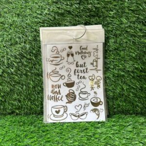 Metallic Sticker : Coffee Quotes (A5 Size)