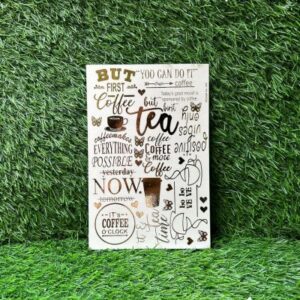 Embossed Sticker: Coffee Quotes (A5 Size)