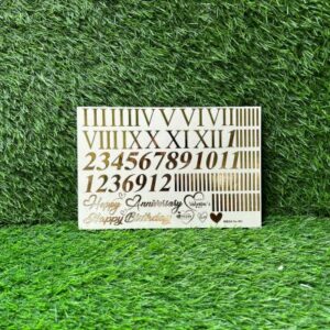 Embossed Sticker : Roman Numbers (A5 Size)