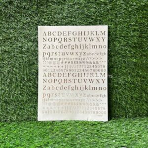 Embossed Sticker Alphabets : All Types (A4 Size)