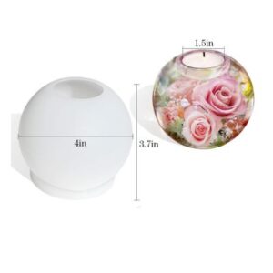 Sphere T Light Holder Resin Mold Beautiful Silcione Mold for Resin T-Light Holder (4 x 3.7 Inches)