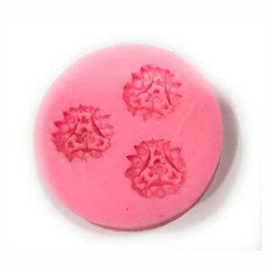 Flower Shape Chocolate Mould | 3D DIY Fondant Candy Mold | Baking Tools for Cake Chocolate Candy Ice Jelly Soap | Cake Baking Moulds | Silicone Bakeware Molds | 3 Cavity - 1 Pcs