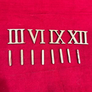 Clock Roman Numbers & Sticks 1"