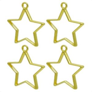 Star Shape Bezels Pack of 4 - Gold