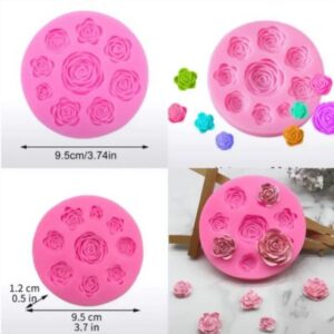 Pink Rose 9 Cavity Mould