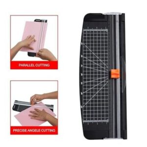 Paper A4 Cutter Portable Guillotine Paper Trimmer with Automatic Security Safeguard for Home and Office Papers Cards Labels Coupons Photos Cutting.