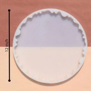 Round Agate Silicone Mould – 12 Inch | 15mm Depth | Geode Resin Tray Mould