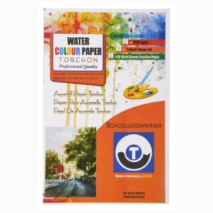SCHÖLLERSHAMMER Torchon Watercolour Paper – 250gsm | A5 Size (148 x 210 mm) | 20 Sheets | Acid-Free Textured Surface