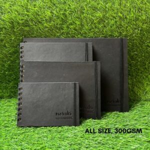 Meraki Spiral Bound Sketchbook – 300gsm | A6 / A5 / Square / A4 | 30 Pages | Heavyweight Premium Paper for Mixed Media & Painting