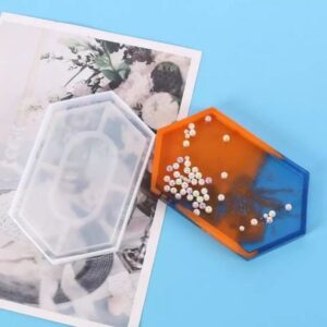 Hexagon Trinket Tray Silicone Mould – 20x10x1.5cm | For Resin, Jesmonite & Concrete Casting