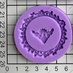 Mini Wedding Rose Picture Frame Silicone Mould 1.8 Inch