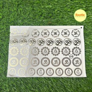 Embossed Sticker: Small Swastik (Size : A5)