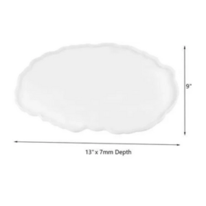 Oval Agate Tray Mold (Size :13x9 Inch)