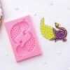 Majestic Two Peacock 3D Silicone Mould - 3 Inch