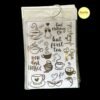 Coffee & Tea Quotes Metallic Resin Sticker Sheet (A5 Size) – Gold Beverage Motifs for Resin Art, Trays & Coasters