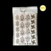 Metallic Golden Sticker: Swastik Kalash Ganesh (A5 Size)
