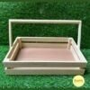 Pinewood Mdf Decoupage Tray With Handle : Size: 12x8x3.5 Inch