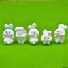 Miniature Bunny Figurine (1 Pc) - Tiny Decorative Rabbit for Fairy Gardens, Terrariums, Dioramas & DIY Crafts