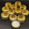 Metal Tealight Candle Holder Stands – Set of 12 | Round Diya Holders for Pooja Thali Decoration