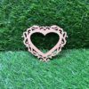 MDF Cutout: Heart Frame 3.5x4 Inch, Thickness 2.5mm