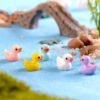 Duck Miniatures (0.5 Inch) - Pack of 10 | Tiny Resin Ducks for Fairy Gardens, Terrariums & DIY Crafts