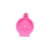 Christmas Ornament Round Shape with Snowflake Hollowout Keychain Resin Molds Silicone Resin Mold Key Ring Pendant Mold Christmas Decoration Mold for Handmade DIY Epoxy Craft