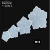 3D Flower Mould (4-in-1 Sizes: 1.5, 2, 3, 4 Inch) - 3mm Depth | Food-Grade Silicone Mould for Fondant, Resin Art, Clay & Thin Embellishments