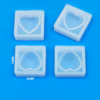 Heart Jewellery Locket/Keyring Silicone Mould - Create 4 Perfect Resin & Clay Charms (Size: 3.2 x 3.2 cm)