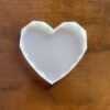 Diamond Cut Edge Heart Silicone Mould - 4.5 Inch (8mm Depth) | Resin Art & Faceted Decor