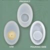 Oval T-Light Holder Silicone Mould - 4" x 2.5"