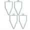 Pencil Shape Bezels Pack of 4 Silver