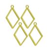 Rhombus Shape Bezels Pack of 4 - Gold