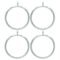 Round Shape Bezels Pack of 4 Silver Big