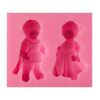 Adorable Teddy Bear Couple Silicone Mold - 8x7x2 cm