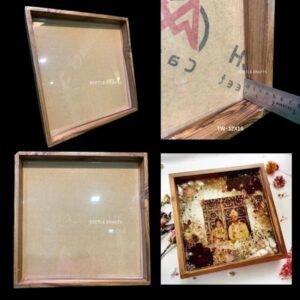 Premium Teakwood Floating Frame - All Sizes (8-15 Inch) | 1.5-Inch Depth Shadow Box for Art, Photos & Varmala Preservation