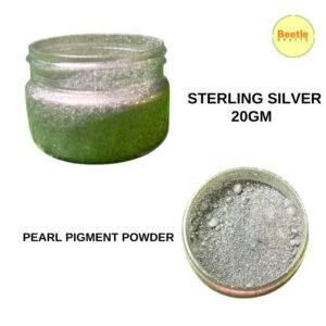 Sterling Silver Metallic Pigment Powder (25gm) - Brilliant Mica Powder for Resin Art, Painting, Soap Making & DIY Crafts | High-Shine Silver