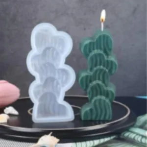 Designer Heart Pillar Candle Silicone Mould – 12.5x4cm | Depth: 4cm