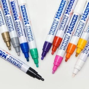 Munhwah Paint Markers - 10 Vibrant Colours | Alcohol-Based, Permanent & All-Surface Markers for Art, Crafts & DIY