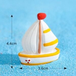 Boat Miniature - Orangish Yellow (4.4x3.6cm)