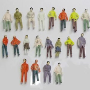 Miniature Model Human Figures - 10 Pcs (XCR-1.75 Series) | Unpainted Scale People for Architectural Models, Railway Layouts & Dioramas