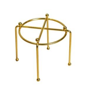 Metal Round Coaster Stand – 4 Inch (Golden)
