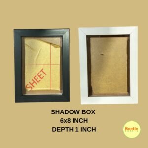 Acrylic Shadow Box Display Frame - 6x8 Inch | Deep 3D Frame for Memorabilia, Resin Art & Crafts (Black/White)
