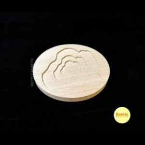 3D Wooden Relief Coaster Round 4"