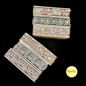 Wooden Block Print Border Stamps (4 Inch)