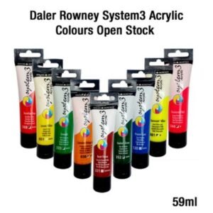 Daler-Rowney System3 Acrylics 59ml Tube - High Quality & Versatile (All Colours Available)
